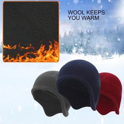 Unisex Winter Cap Helmet Inner Lining Cap Ear Protection Elastic Dome Anti-slip Outdoor Camping Skiing Cycling Cap Heat Retention Beanie