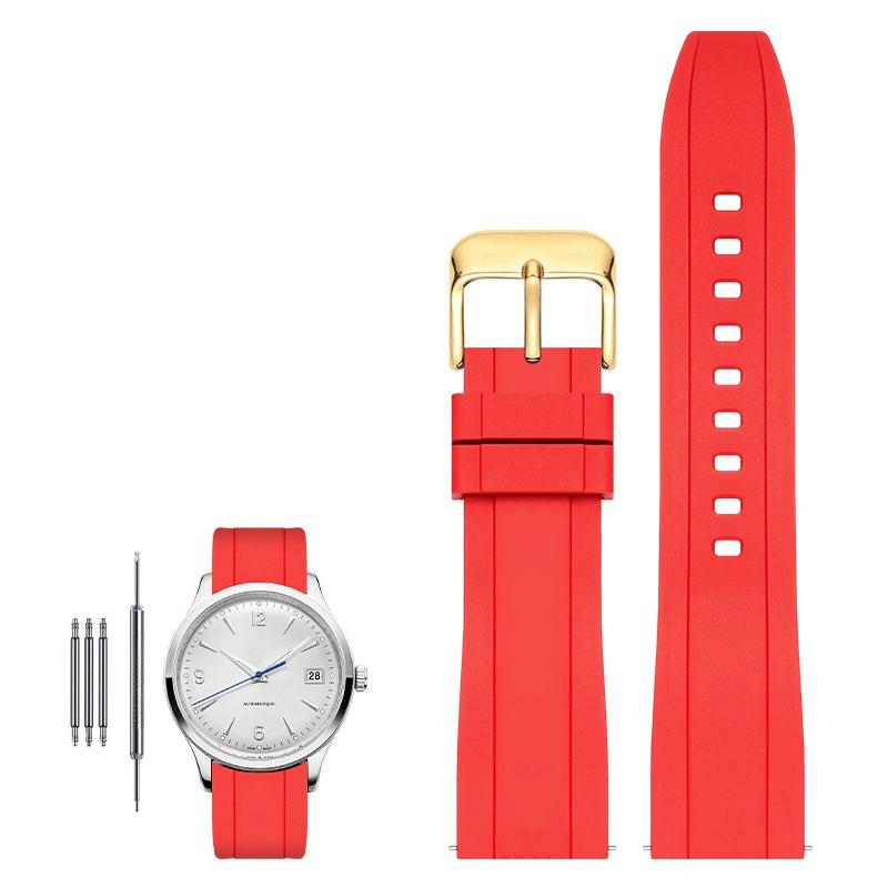 High quality fluororubber strap for Tissot Rado Rolex Tudor Jaeger series watchband quick release silicone watch strap 20mm