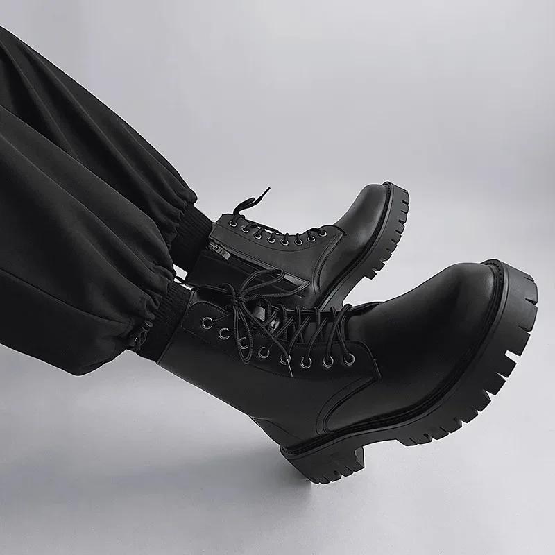 Men Man Shoes Work and Safety Shoes Dress  Man High Heel Ankle Boots Mens Shoe Casual Sneakers Men's Boot