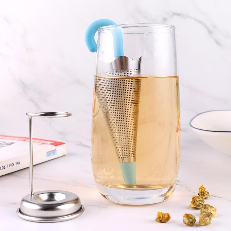 Creative Umbrella Shape Tea Infuser Stainless Steel Mesh Teapot Tea Leaf Strainer Filter for Herbal Spice Tea Maker Teaweare