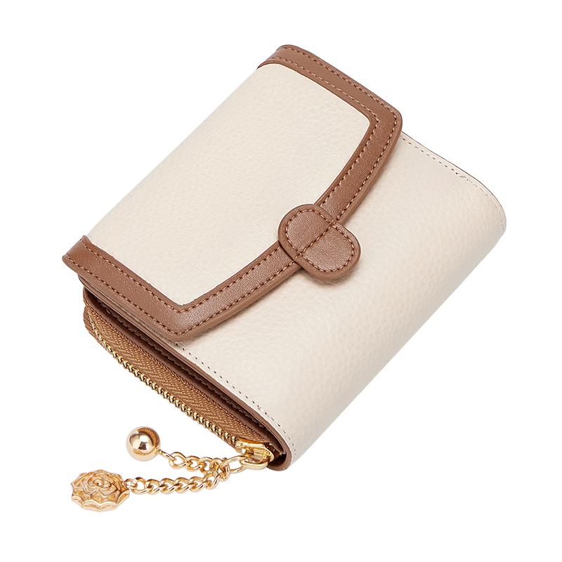 Женский кожаный трехскладной кошелек Cnoles