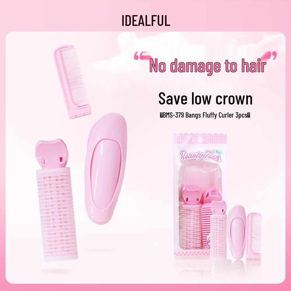 

Candy Series Fluffy Self-Adhesive Hair Curlers and Root Clips - 3 Pcs for Girls