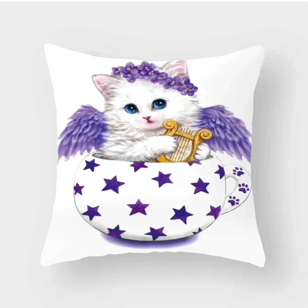 Lovely Cartoon Animal Cushion Decorative Pillowcase Printing Pillow Cover Sofa Home Living Room 45X45Cm