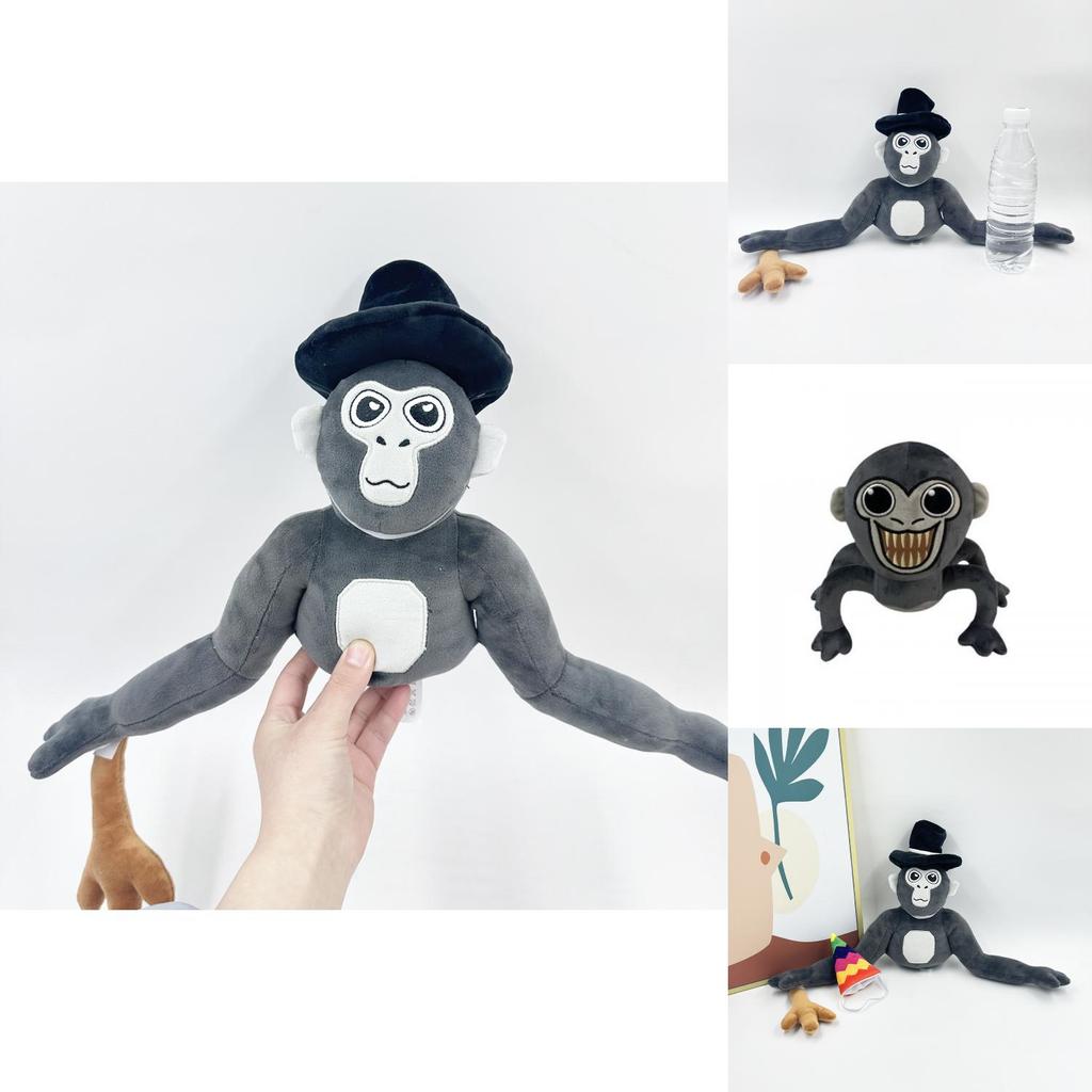 New Gorilla Tag Monke Plush Toy Stuffed Animal Doll With Hat 25cm Tall