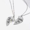 Combination Stainless Steel Lettering Love Friendship Necklaces Ins Net Red Wind Good Sister Necklaces 2 Piece Set