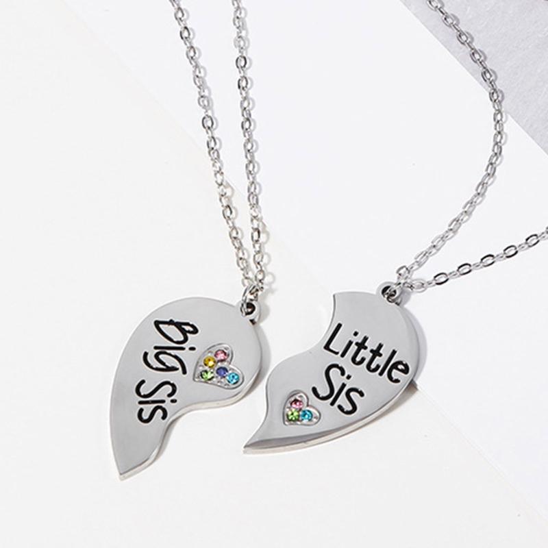 Combination Stainless Steel Lettering Love Friendship Necklaces Ins Net Red Wind Good Sister Necklaces 2 Piece Set