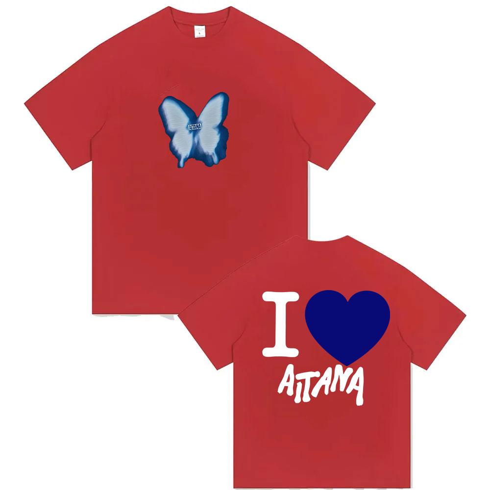 

2026 Singer Aitana Love Graphic Print TShirt UNISEX Women Summer Cotton Y2K Clothing Oversize Fashion Round Neck Short Sleeved Tee 4XL