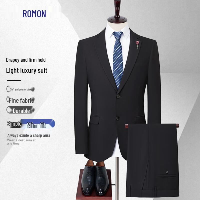 Romon Men s Business Two-Piece Suit Set 175A
