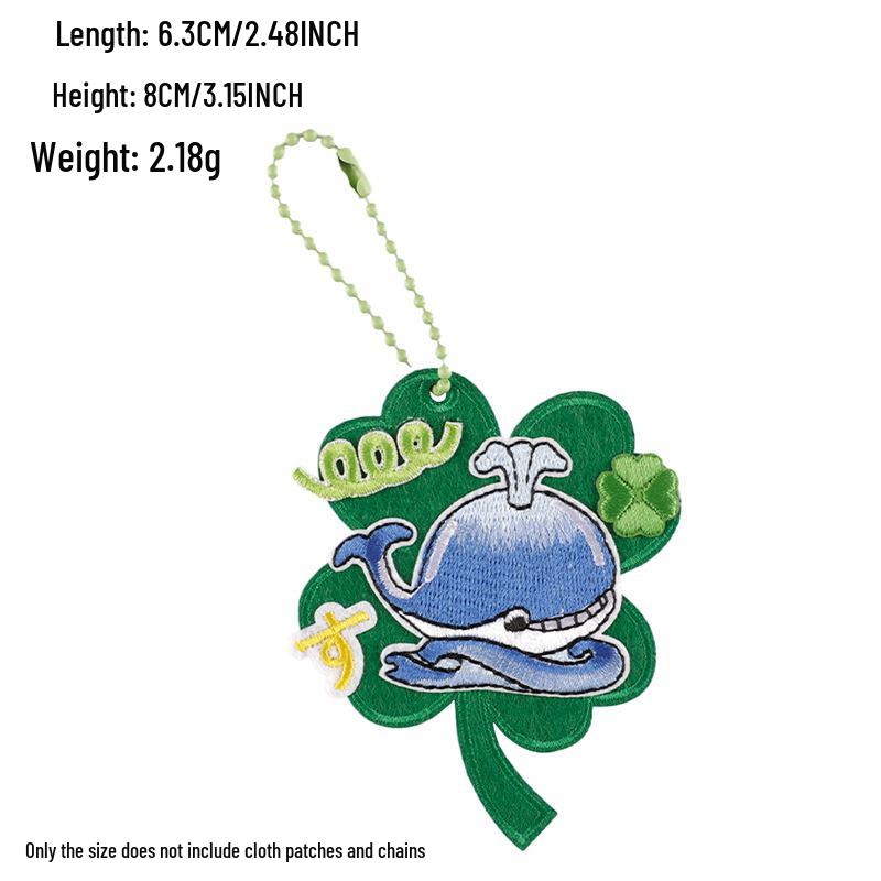 Korean INS Style Luggage Tag Keychains - DIY Anti-Lost Bag Accessory with Embroidery Blank Cloth Patch