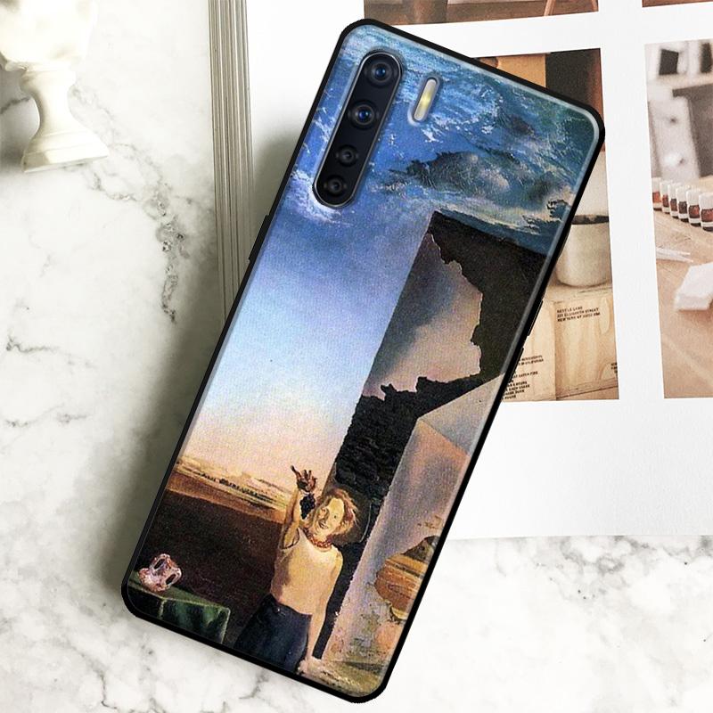 Salvador Dali Art Case For Oppo A18 A38 A58 A78 A98 A40 A60 A80 A16 A76 A96 A15 A17 A77 A74 A94 A54 A57S Cover