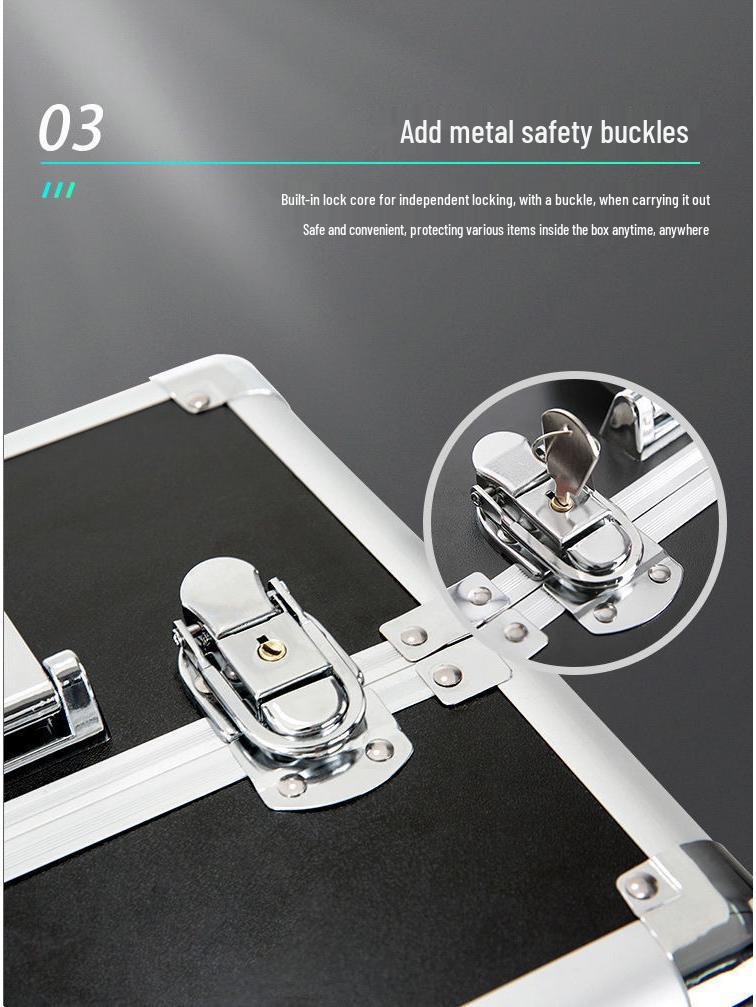 Portable Professional Makeup Case with Trolley, Lockable, Large Capacity for On-Site Beauty, Manicure, Microblading