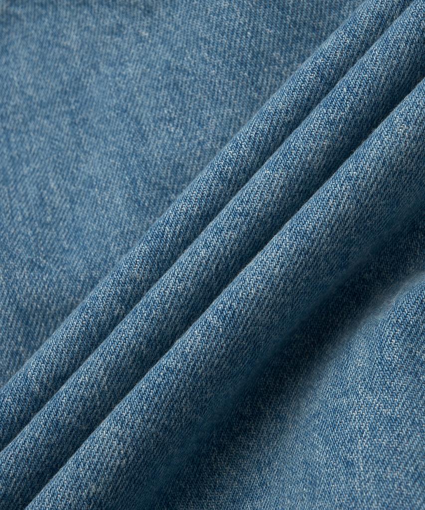 Lude Washed Denim Hooded Varsity Jacket - Indigo:Cream / Rhfw22Ja406240501050