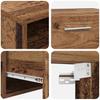 FLORIN 3 Piece TV Cabinet Set with Drawers Reclaimed Wood Effect Particleboard