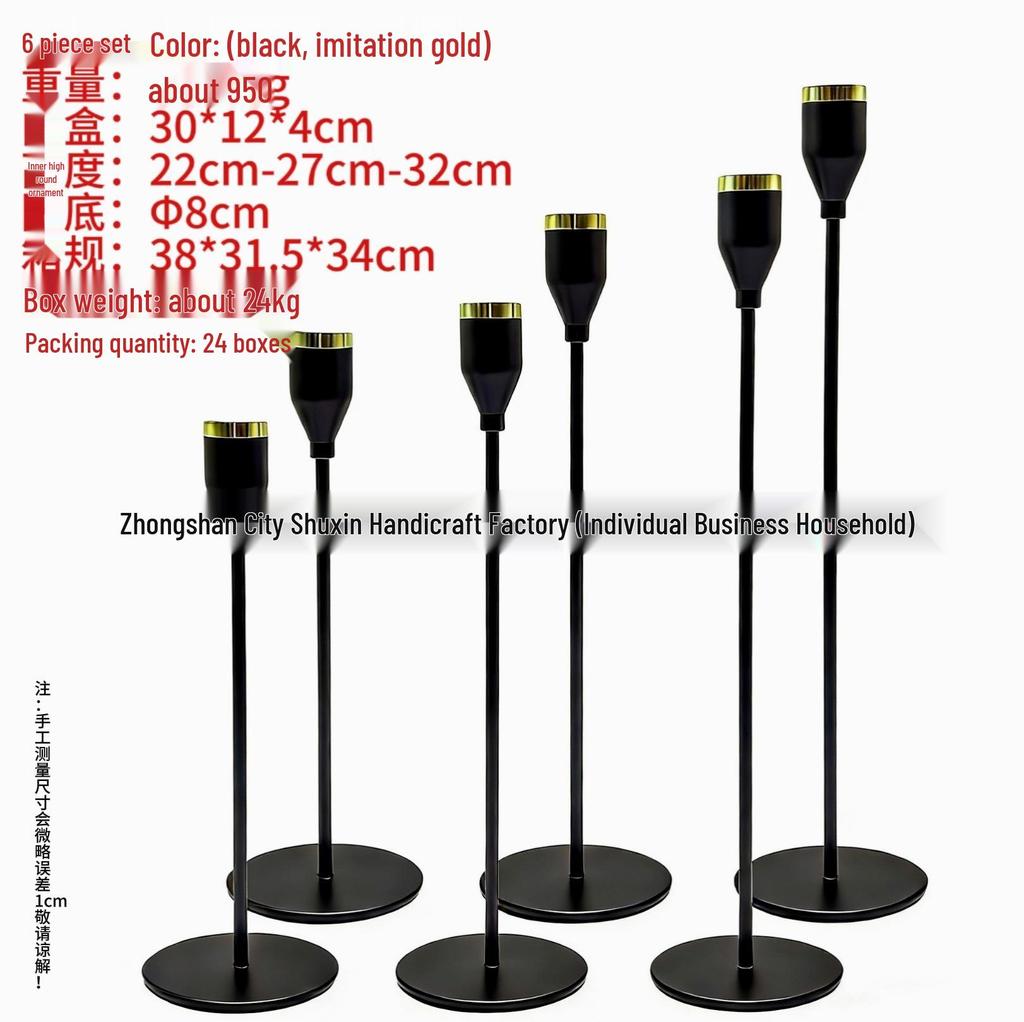 European Metal Plated Candle Holder for Weddings and Dining Table Decor