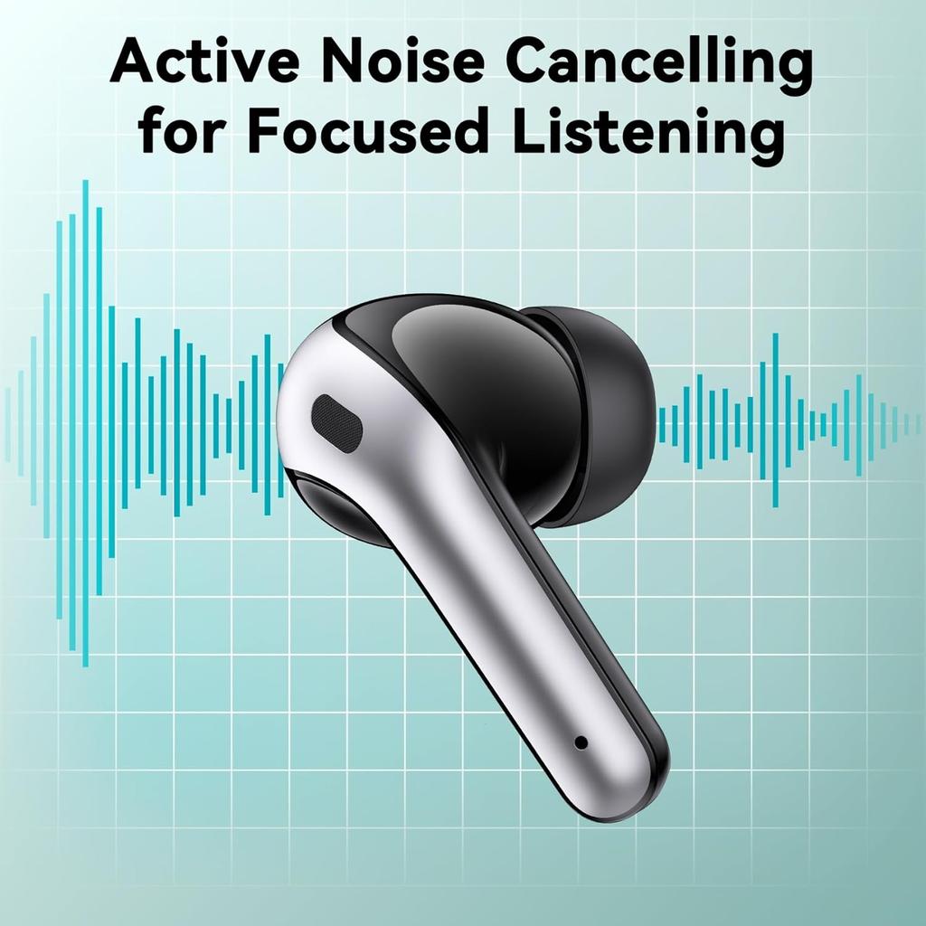 Bluetooth 5.4 Earbuds Wireless ANC Noise Canceling Headphones 60Hrs Playtime Ear Buds Deep Bass Stereo IPX7 Waterproof Sport Earphones for Android iOS