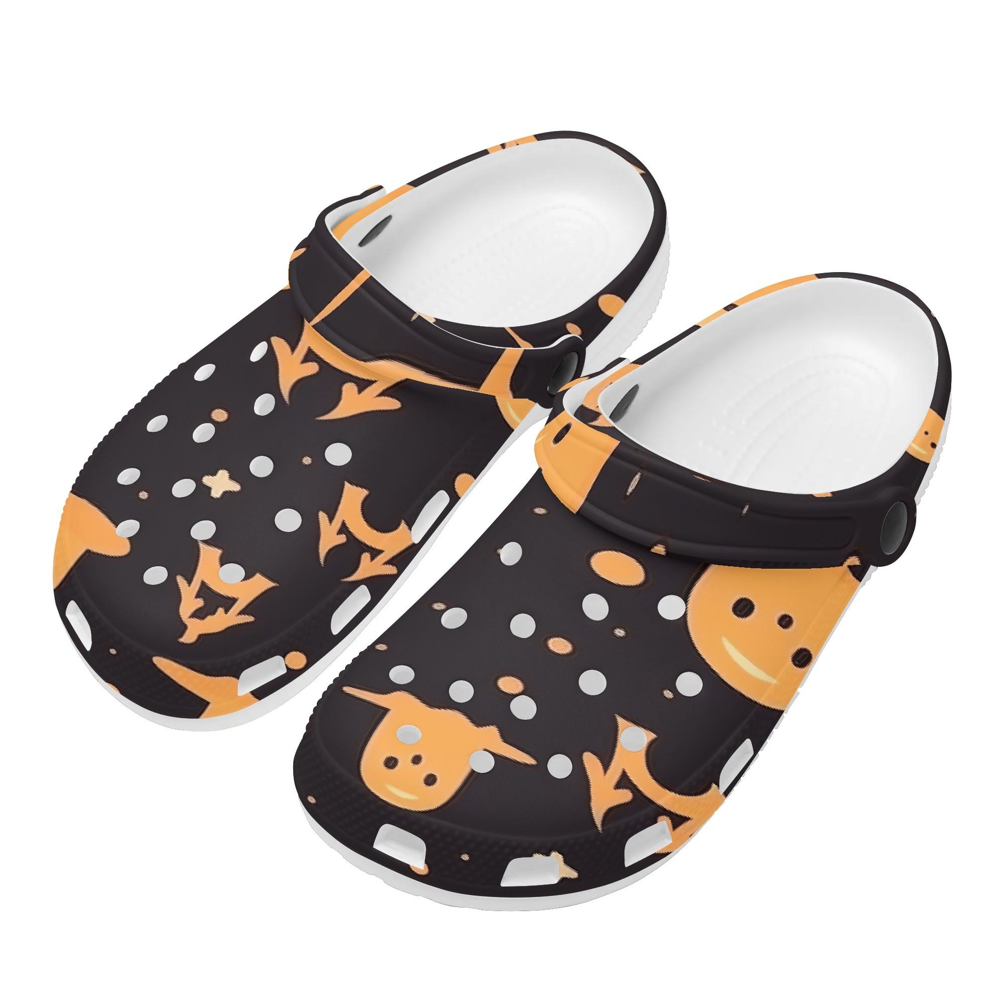 Allover Printed EVA Clogs for Women Men Breathable Lightweight Slip On Casual Footwear Soft Summer Sandals Daily Walking 36 белый