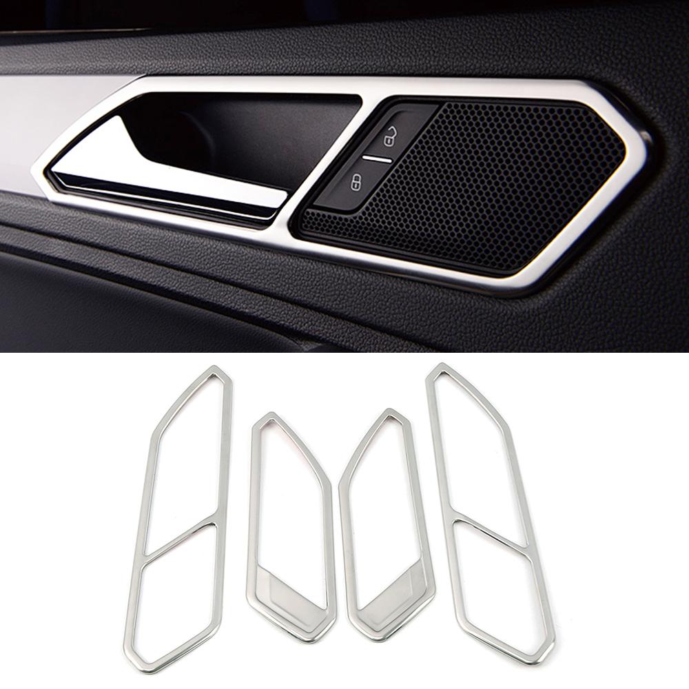Für Volkswagen VW Tiguan MK2 2017- Edelstahl Innenzubehör Mittelkonsole mattsilberne Dekoration