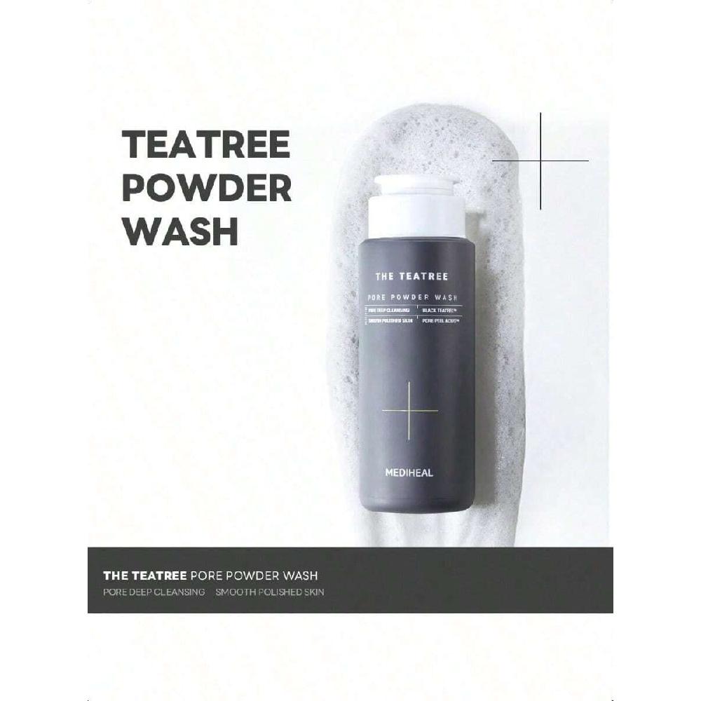 Mediheal Teatree Pore Powder Wash 50g Mild Pore Deep Cleanser With Gentle And Rich Salicylic Bubbles To Remove Blackhead