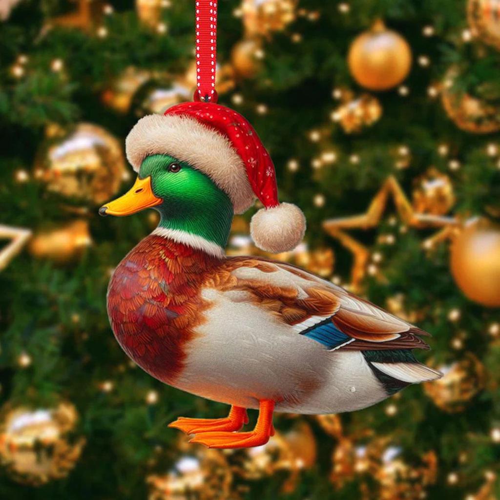 Acrylic Animal World Christmas Day Party Pendant Christmas Tree Decoration Flat Pendant