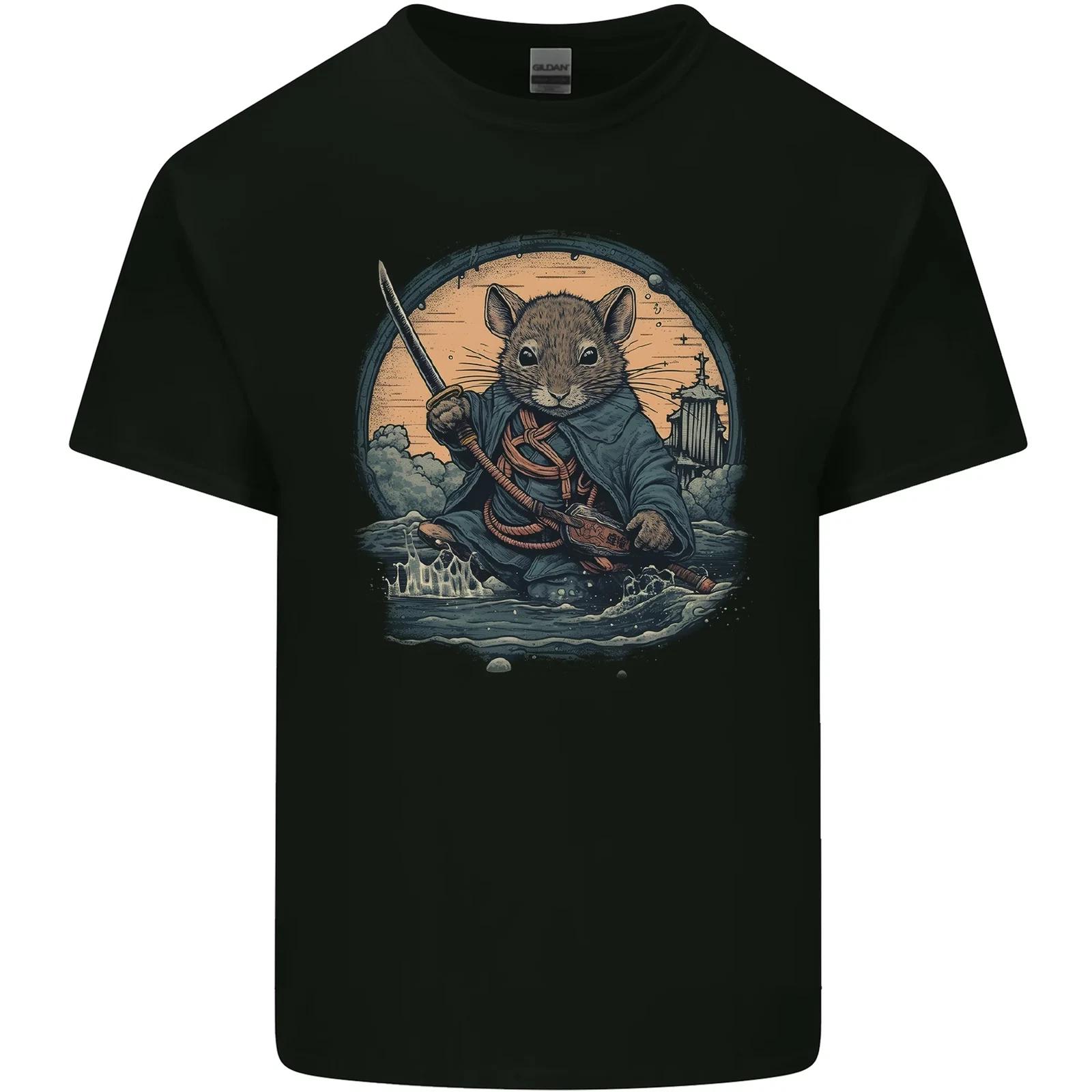 A Fantasy Samurai Mouse Kids T-Shirt Childrens 2XL
