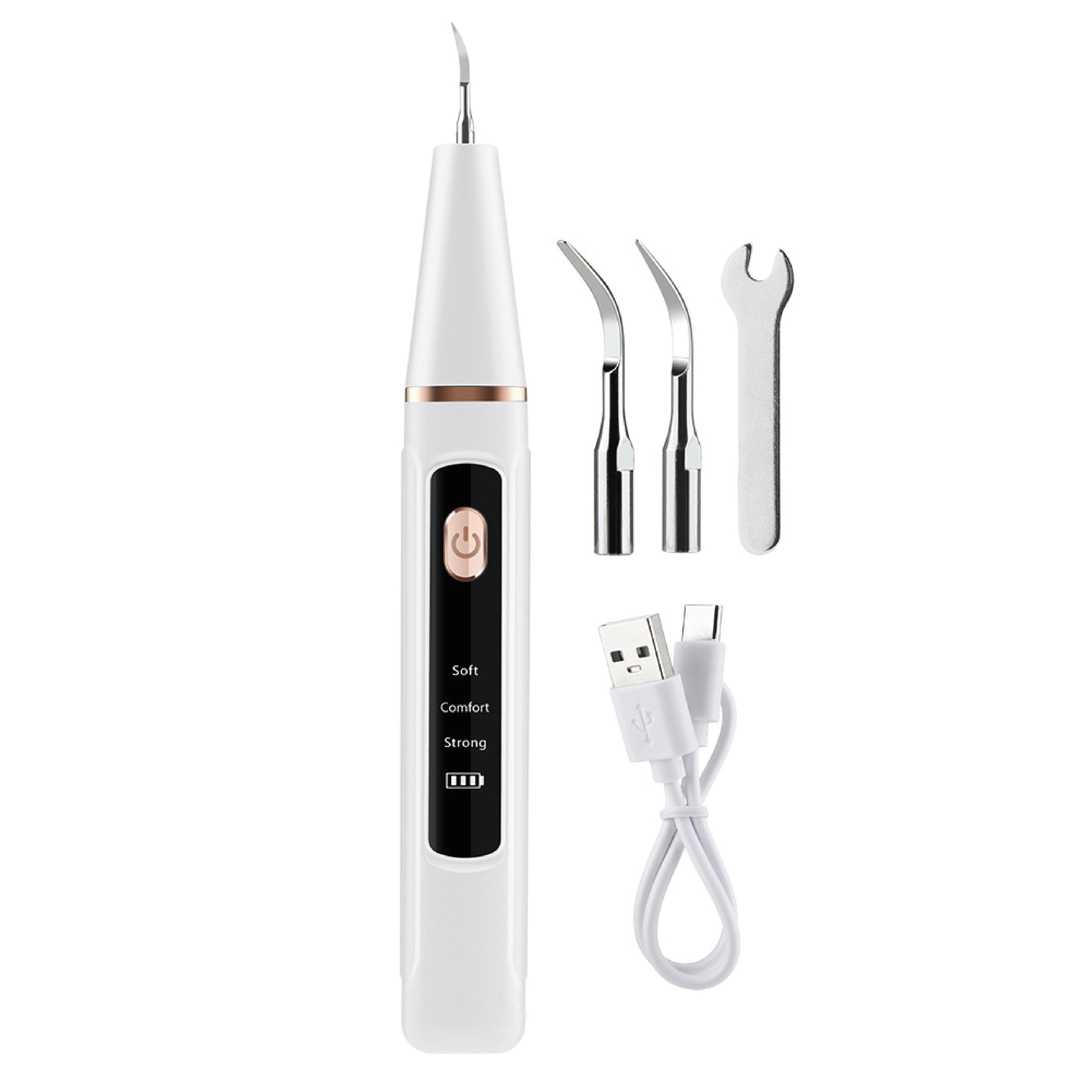 

Электрический прибор для удаления зубного камня, набор для чистки зубов со светодиодной подсветкой, набор инструментов для очистки зубного налета, средства гигиены полости рта с принадлежностями белый