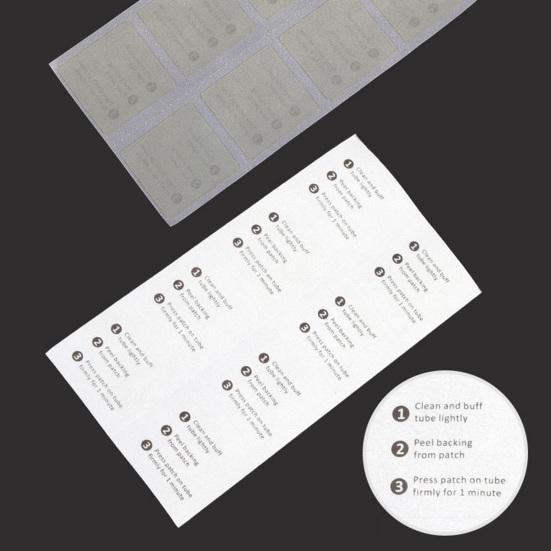 8Pcs Bike Tyre Patches Transparent Easy to Use Small Rubber Bond Well Super Glue Layer Bicycle Puncture Box for Repair