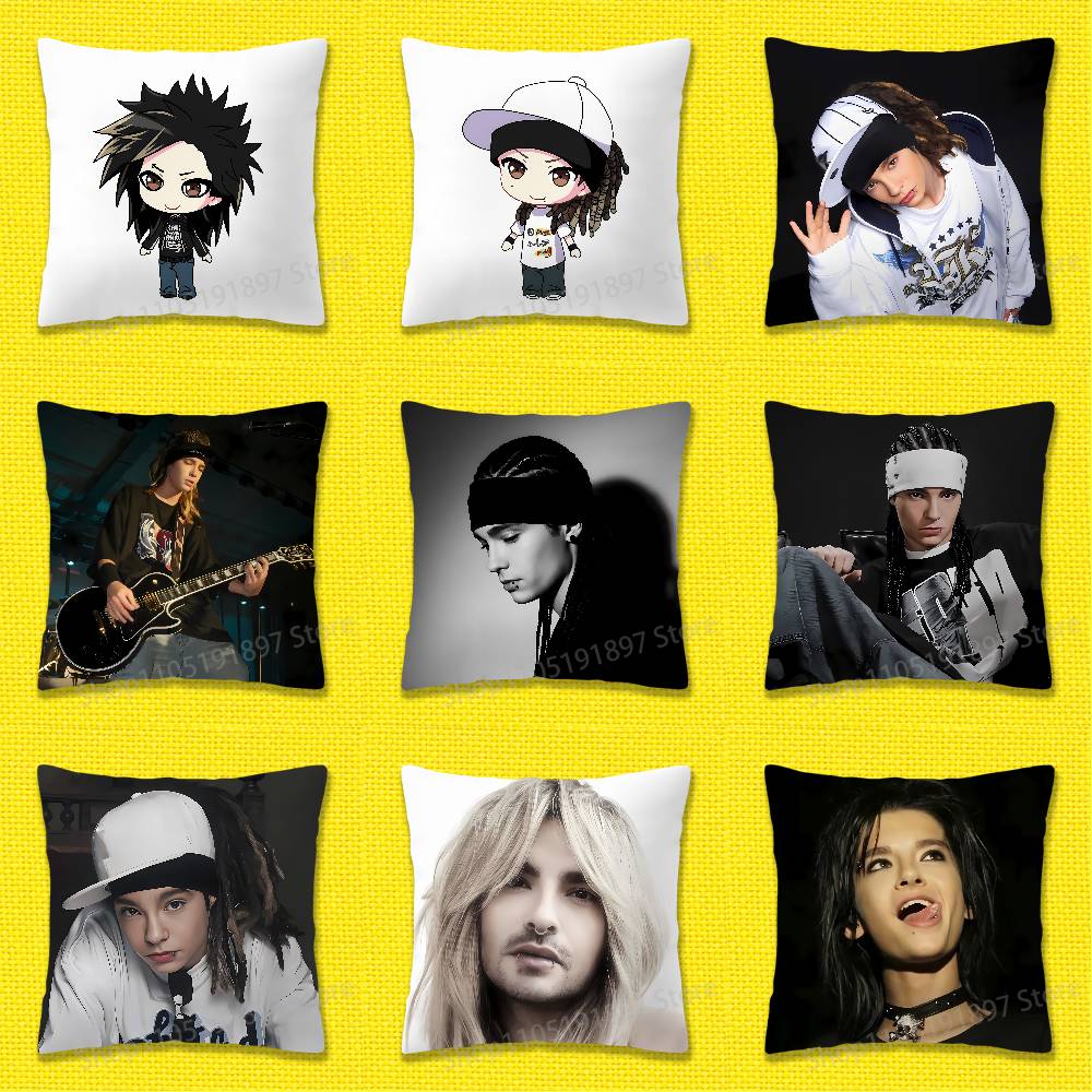 Exquisite Ornaments Unisex T-Tokio Hotel Tom Bill K-Kaulitz Throw Pillow Case For 55X55cm 40X40cm 45X45cm 50X50cm 30X30cm Square Office Pillowship Cover