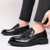 Fashion Brand Business Low Heeled Leather Shoes Loafers for Men Thick Soled Shoes Man Moccasin Handmade Slip on Dress Shoes Men Party