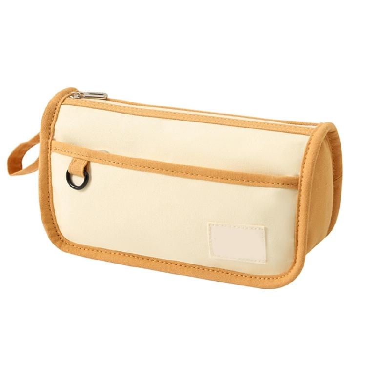 

Aesthetic Pencil Case Canvas Pencil Pouch Pen Pouch Large Capacity Pen Bag Back to School Supplies for Girl коричневый