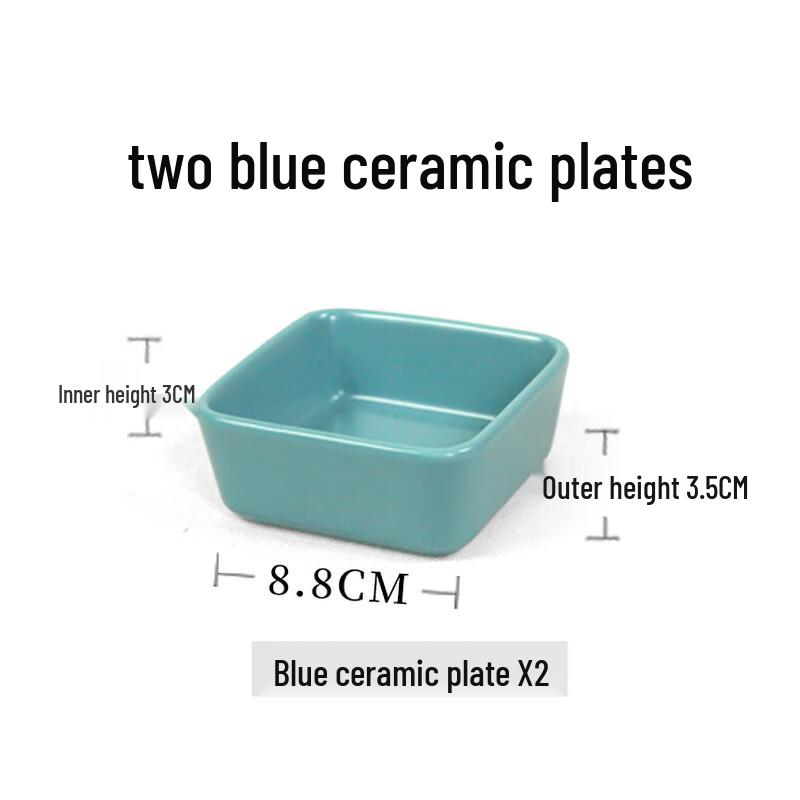 ZISIZ Chinese Style Ceramic Divided Snack Plate