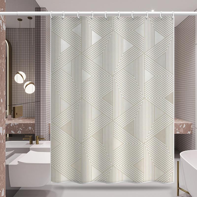 Bathroom Thickened Waterproof Curtain Mildew Proof Shower Curtain Shower Partition Curtain Shower Curtain Bathroom Curtain Free Perforation