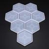 16 Pack Hexagon Silicone Coaster Molds Silicone Resin Mold, Epoxy Molds for Casting with Resin, Concrete, Cement