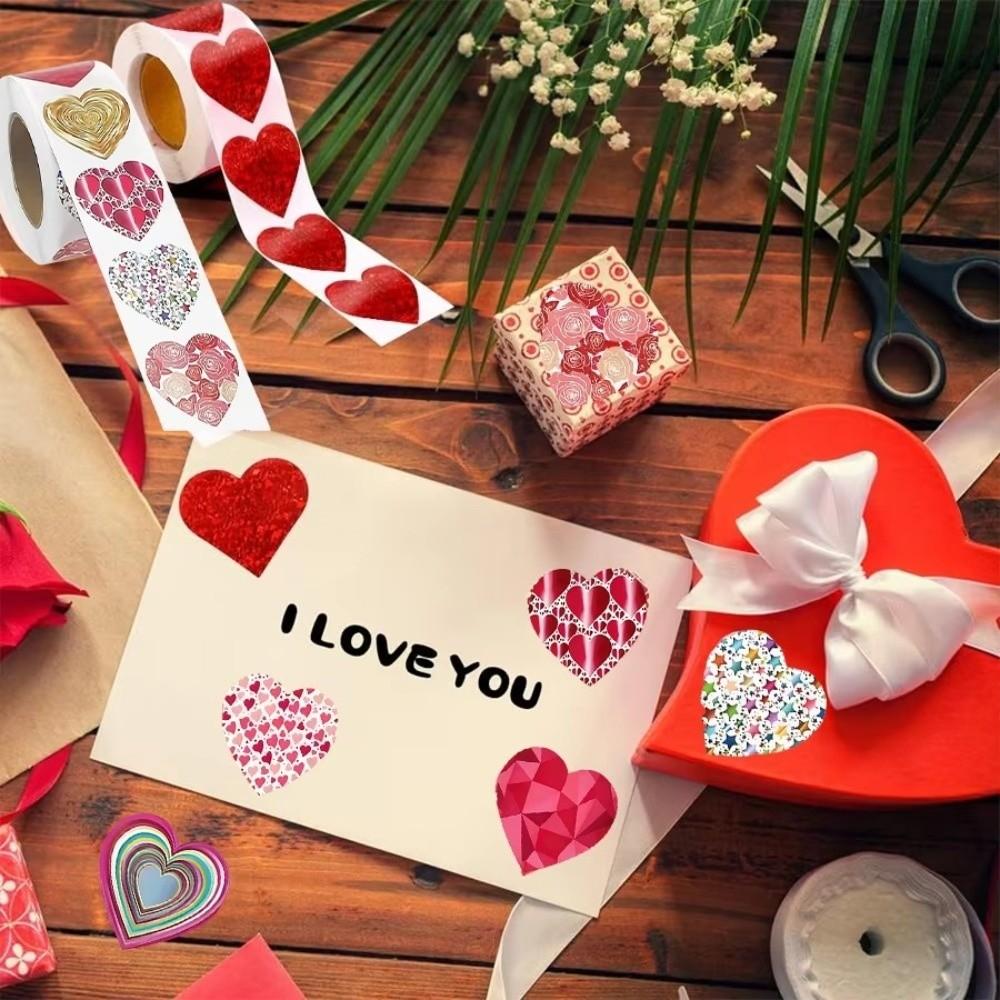 1000Pcs Heart Shaped Love Heart Stickers Paper 2.5cm Decorative Sticker Cute Self Adhesive Packaging Labels