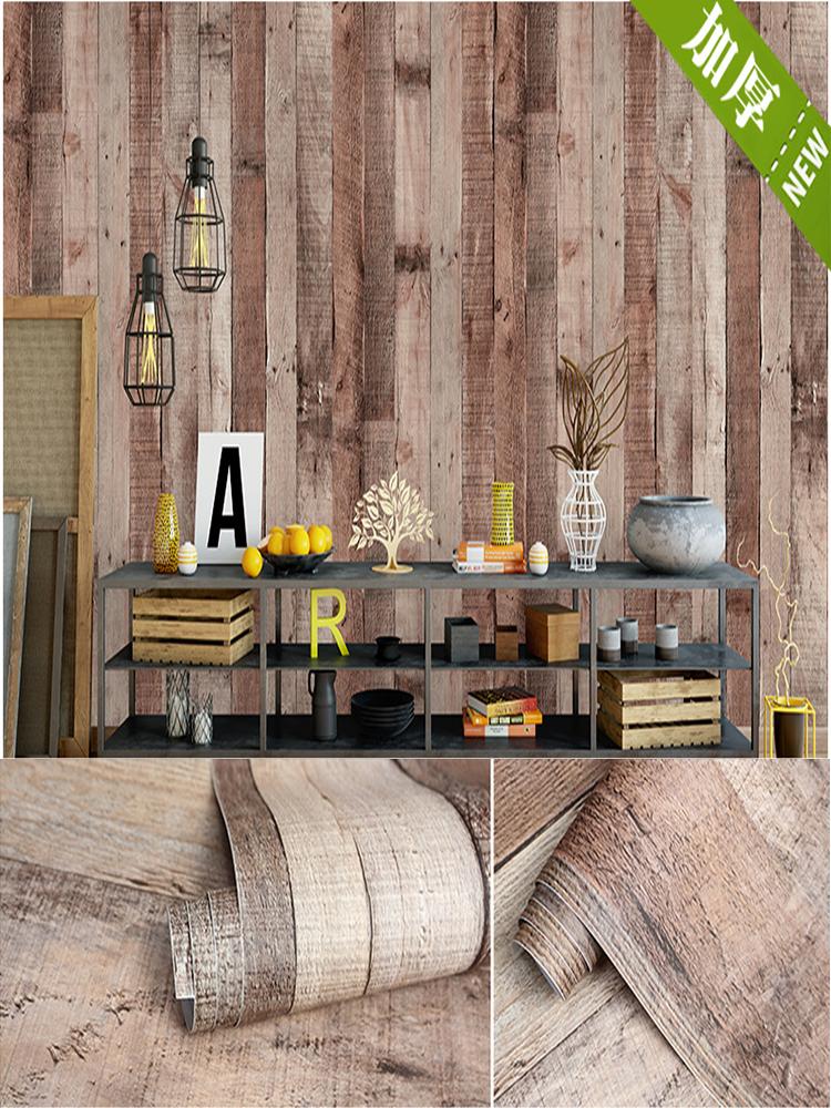 Blue Imitation Wood Furniture Waterproof Sticker Cabinet  Countertop Shelf Decoration Self-adhesive Vinyl Wood Grain Wallpaper