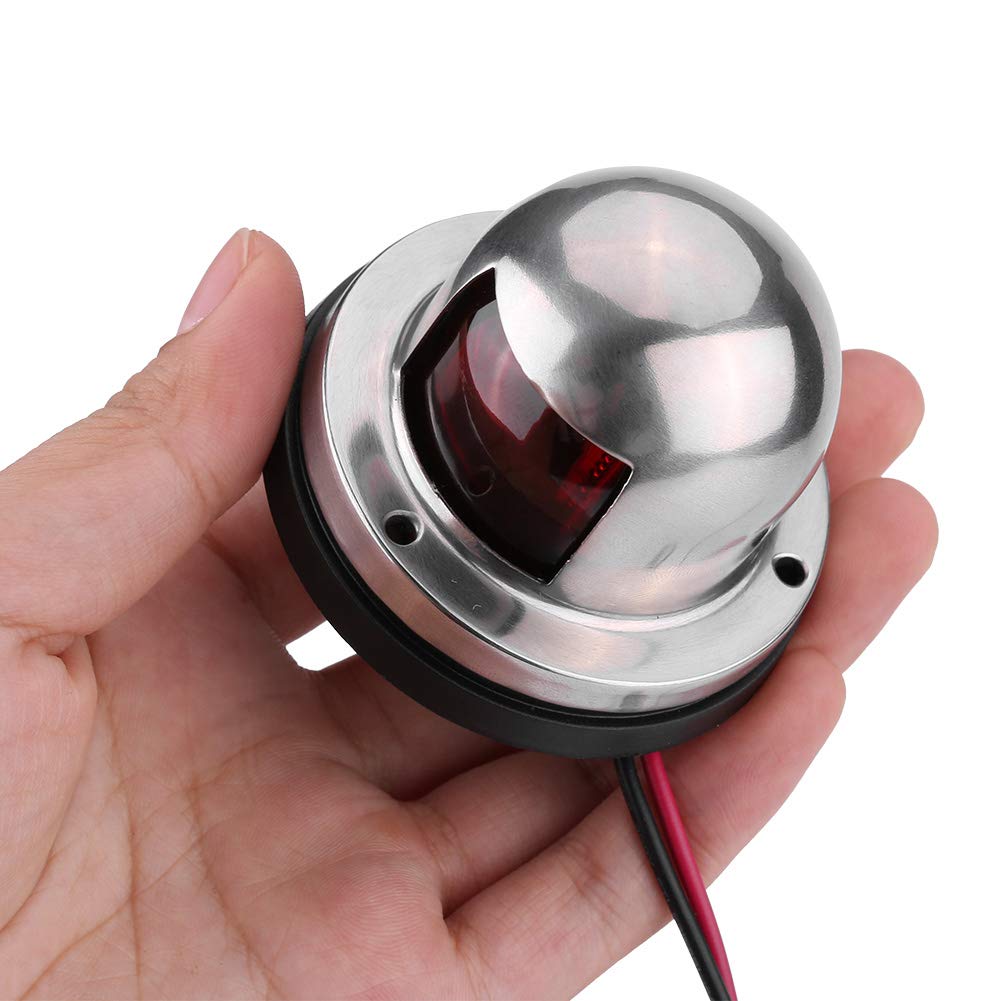 Akozon Navigation Light Marine Boat /24V Stainless Steel Red & Green LED Navigation Signal Light Lamp Yacht Accessories