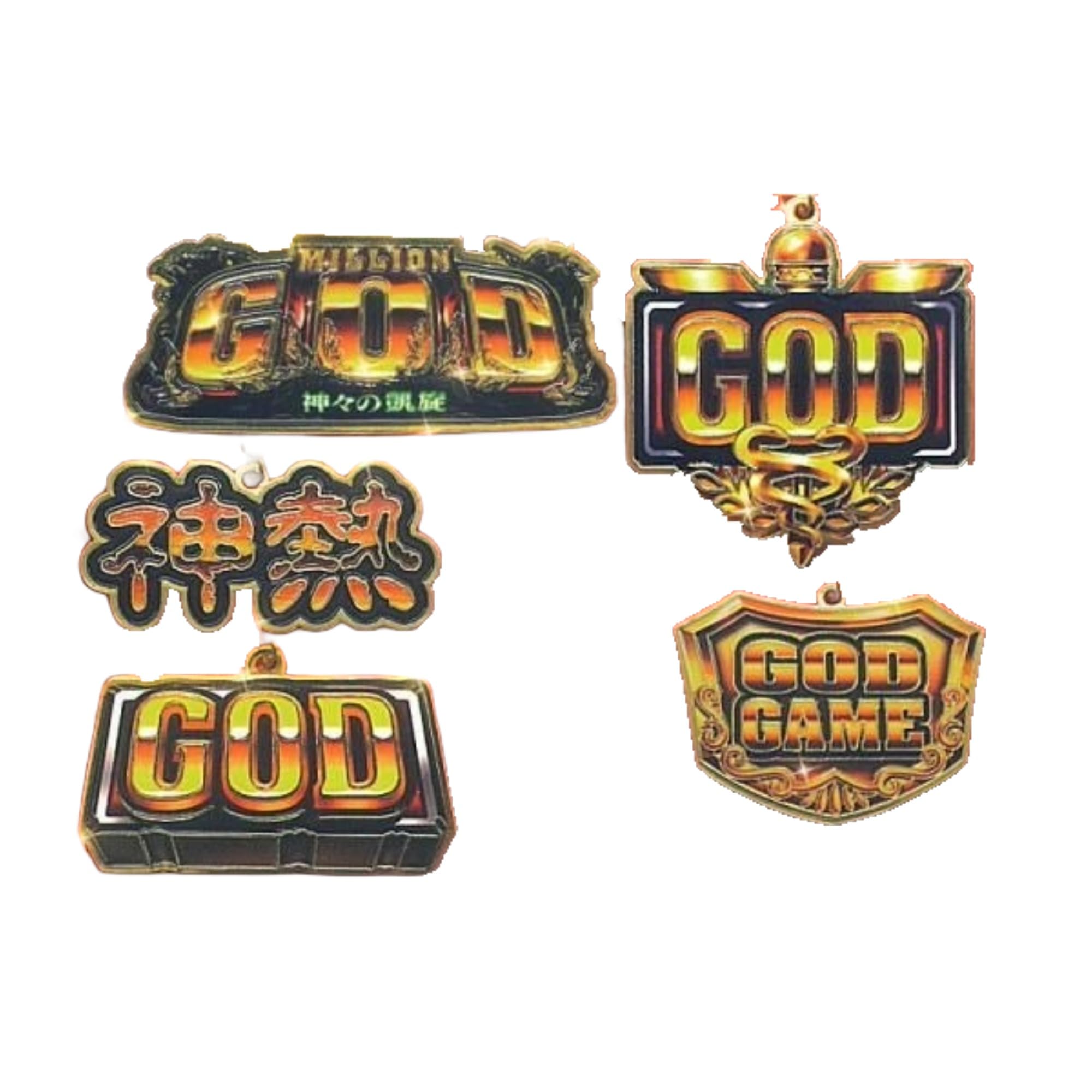 

[ULCAP] Million God: Triumph of the Gods Metal Keychain Set of 5 (Complete Set) - Gachapon Capsule Toy