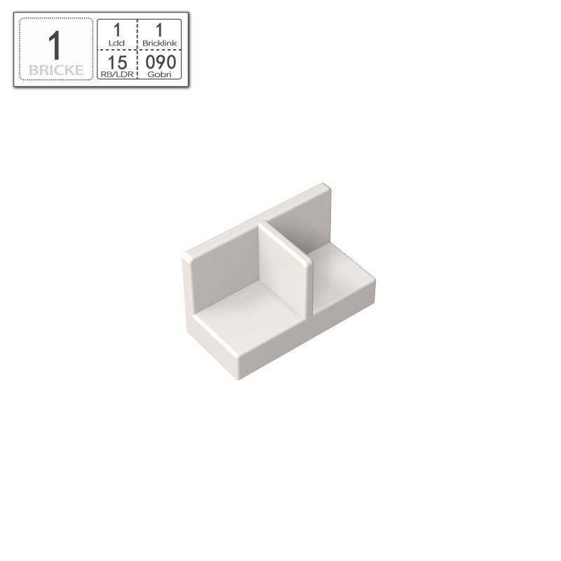 BRICKE 1x2x1 Corner Wall Plate - LEGO Compatible Building Block Piece 0.1kg (~205 pcs)