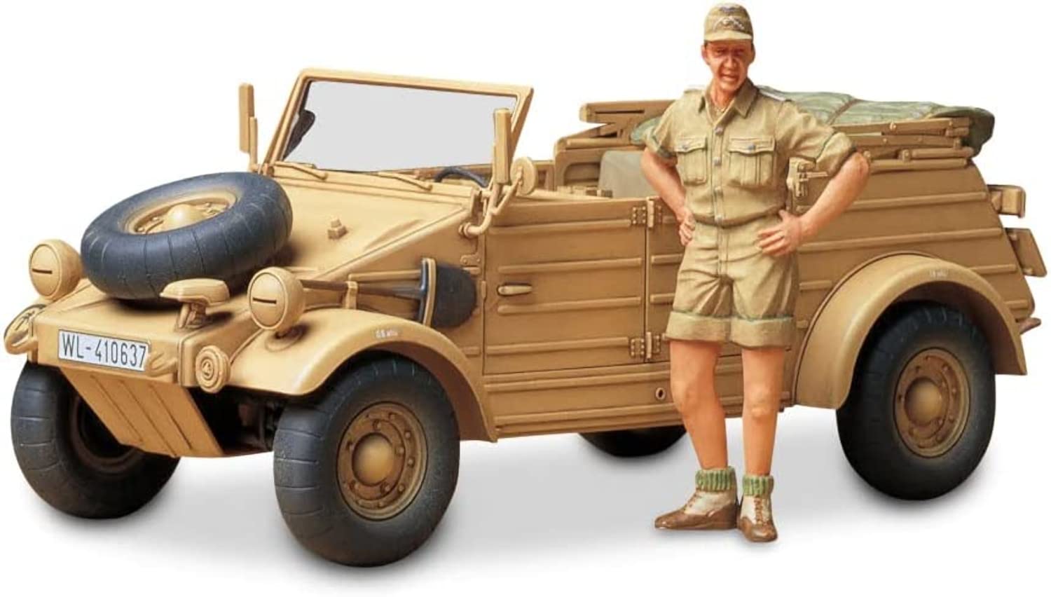 

Tamiya 1/35 Military Miniature Series No. 238 German Army Pkw.K1 Kubelwagen Type 82 African Version Plastic Model Kit 35238