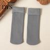 Women Mid-tube Socks 1 Pair Winter Thick Plush Japanese Style Elastic Anti-slip Floor Thermal Anti-odor Extra Loose Ankles No Streaks