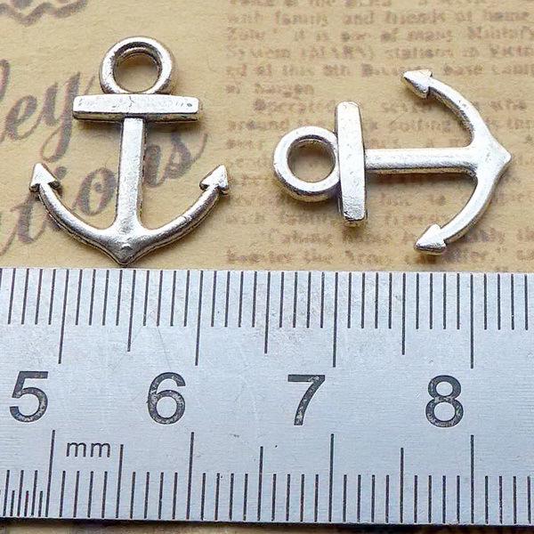 Starožitné stříbrné háky na loď, komponenty pro výrobu šperků, 18,6x5,5 mm, 200 kusů, DIY Vintage, každý 0,8 g