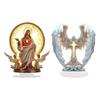2D Christmas Scene Decor with Stand Unique Display Artwork Standing Acrylic Tabletop Sign for Shelf Indoor Cabinet Holiday