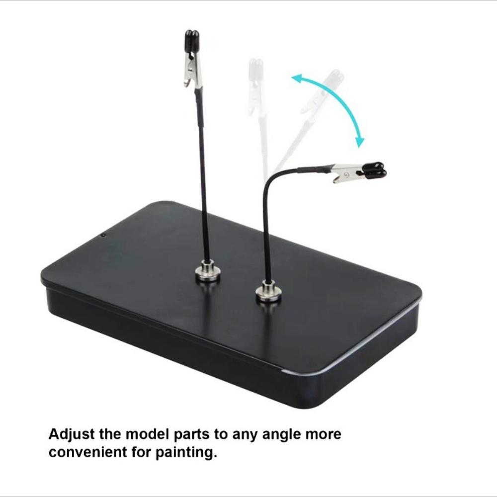 Miniature Painting Holes Painting Stand Base  Crocodile Clamp Base Clip Spraying Workbench ABS Painting Booth Modeling DIY Tools