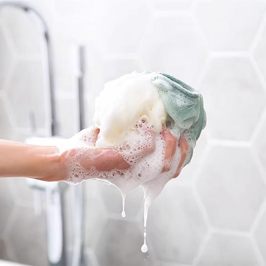 Long Bath Loofahs Stretchable Braided Mesh Exfoliating Loofah Back Scrubber Ball Body Bath Shower Sponge Housewear & Furnishings