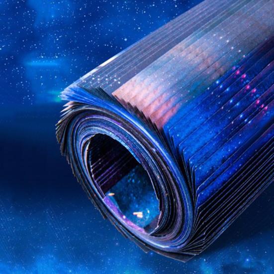 1 juego de estrellas de papel para origami con patrón degradado, corte gratuito, impresión a doble cara, papel artesanal para la escuela