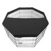 Dog Playpen 8 Panels Foldable Metal Dog Exercise Pen with Top Cover 30"H