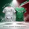 Mexico Aztec Sun Stone 3D Print T-Shirt Green Red National Emblem Breathable Quick-drying Cultural Casual Top Family Kids Tees