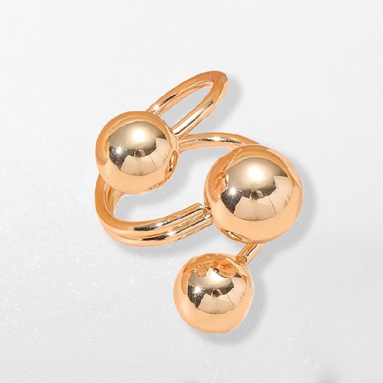 Modern Finger Ring with Unique Sphere Detail Adjustable Size Open Ring for Men and Womeny Comfortable Unisex Jewelry