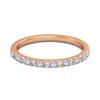 Moonstone Eternity Band Ring - 925 Sterling Silver Rose Gold Vermeil