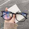 1Pcs Vintage Square Frame Computer Glasses Women Men Anti Blue Eyewear  Simple Design Flat Mirror eyewear