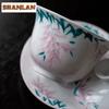 100ml Hand-painted Wisteria Flower Three-talent Gaiwan Antique Tea Tureen Tea Bowl With Lid Kit Tea Making Cover Bowl Teaware
